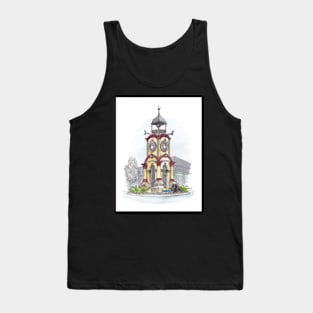 Hokitika Clocktower Watercolour Tank Top